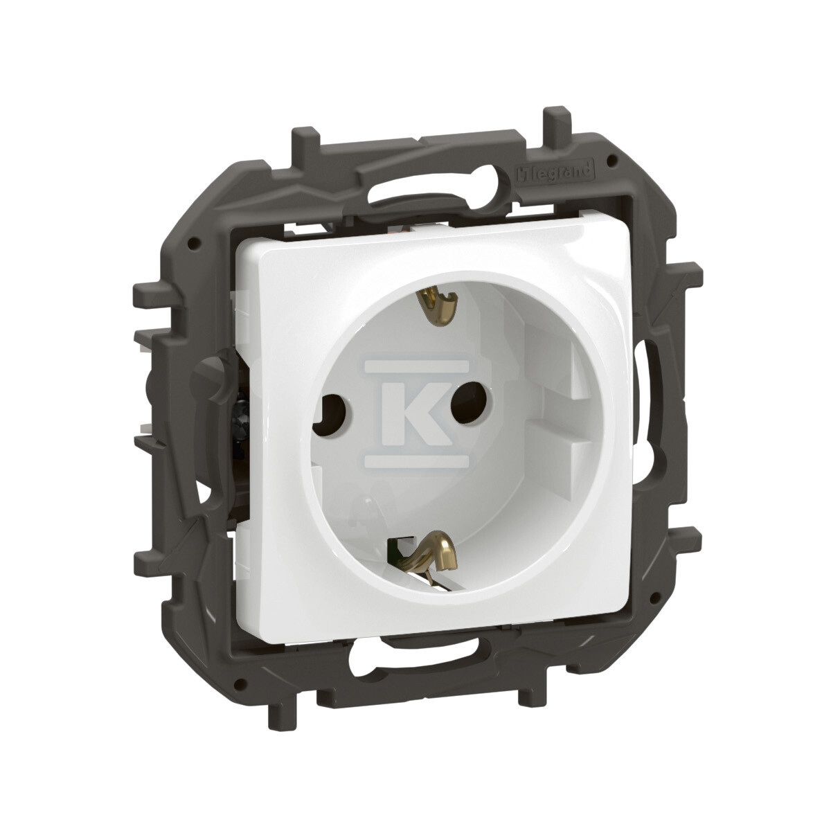 Gniazdo schuko 2P+Z przesłona zaciski - NP3120WH