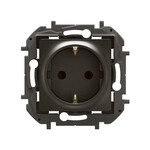 Gniazdo schuko 2P+Z zaciski śrubowe 16A-250 V~ czarne, NOWE NILOE
