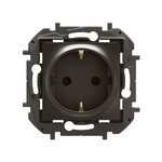 Gniazdo schuko 2P+Z z przesłoną zaciski śrubowe 16A-250V~ czarne, NOWE NILOE