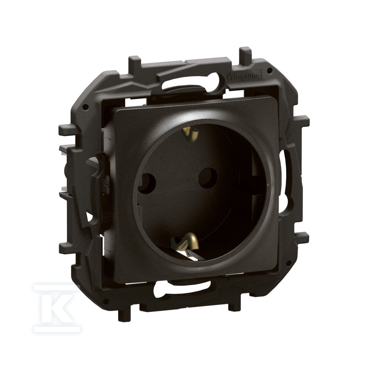 Gniazdo schuko 2P+Z z przesłoną zaciski - NP3122BK