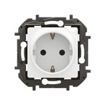 Розетка Schuko 2P+Z з захисною шторкою гвинтові затискачі 16A-250V~ біла, НОВА NILOE