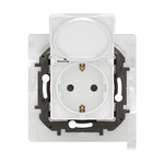 Розетка Schuko 2P+Z IP44 з кришкою, автоматичні затискачі білі, НОВІ NILOE