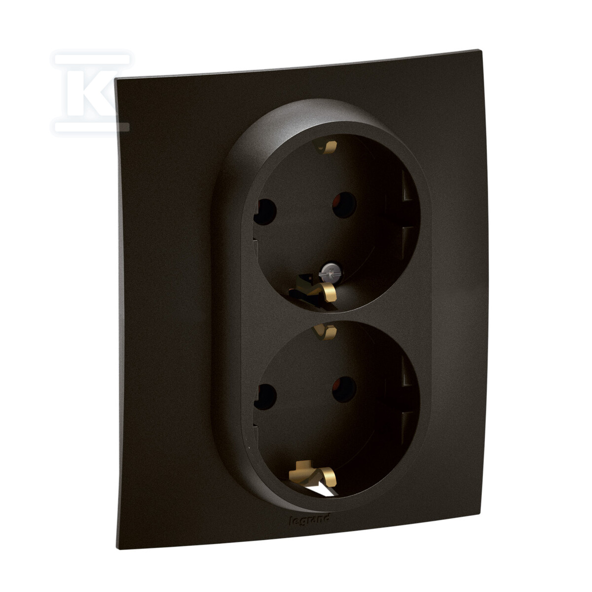 Gniazdo schuko 2x2P+Z Monoblok zaciski - NP3131BK