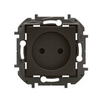 Розетка Schuko 2P з захисною шторкою, гвинтові затискачі 16A -250V~ чорна, НОВА NILOE