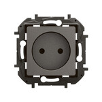 Розетка Schuko 2P з кришкою, гвинтові затискачі 16A -250V~ сталева, НОВА NILOE