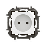 Розетка Schuko 2P з захисною шторкою, гвинтові затискачі 16A -250V~ біла, НОВА NILOE