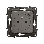 Плоска розетка 2P+Z з USB-C 16A-250 V~ сталева, НОВА NILOE