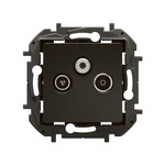 Роз'єм TV-RD-SAT наскрізний 14 дБ чорний, НОВИЙ NILOE