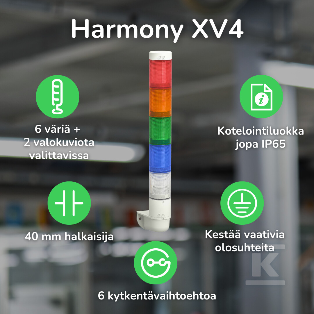 Módulo luminoso Harmony XV4, coluna - XV4C25