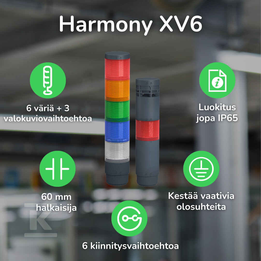Módulo luminoso Harmony XV6, coluna - XV6C26