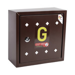 Коробка газова вентильна, 300х300х150, настінна, металева, коричнева