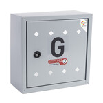 Короб газовий вентильний, 300х300х150 настінний, метал, сірий