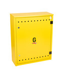 Шафа на 2 лічильники газу у вертикальному положенні, 700x850x250, вільностояча, металева, з похилим дахом - жовта (RAL 1021)
