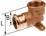 Kolano ścienne z uszami GW Copper - 15 Rp1/2" L = 35 mm