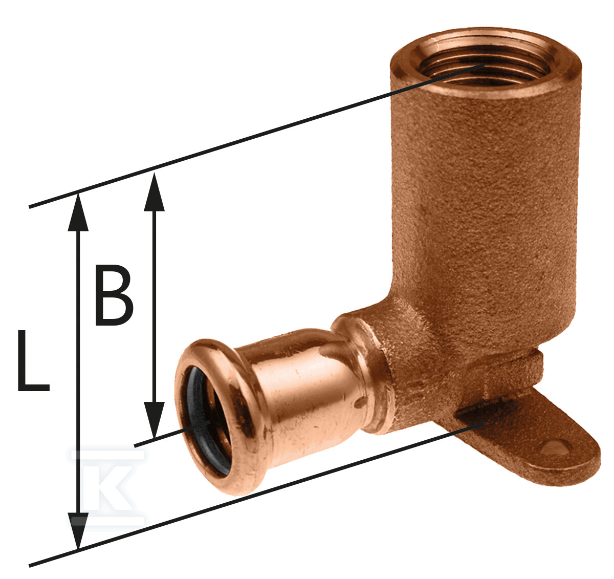 Kolano ścienne z uszami GW Copper - 15 - 2265286004