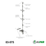 Ручний привід для з'єднувача без заземлення, кріплення під лінією, обертальний рух NRA BSW-14 w.II
