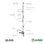 Ручний привід для з'єднувача з заземленням, кріплення над лінією, обертальний рух NRA-у E-13,5 в.I