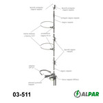 Ручний привід для з'єднувача з заземленням, кріплення під лінією, обертальний рух NRA-у E-13,5 в.II