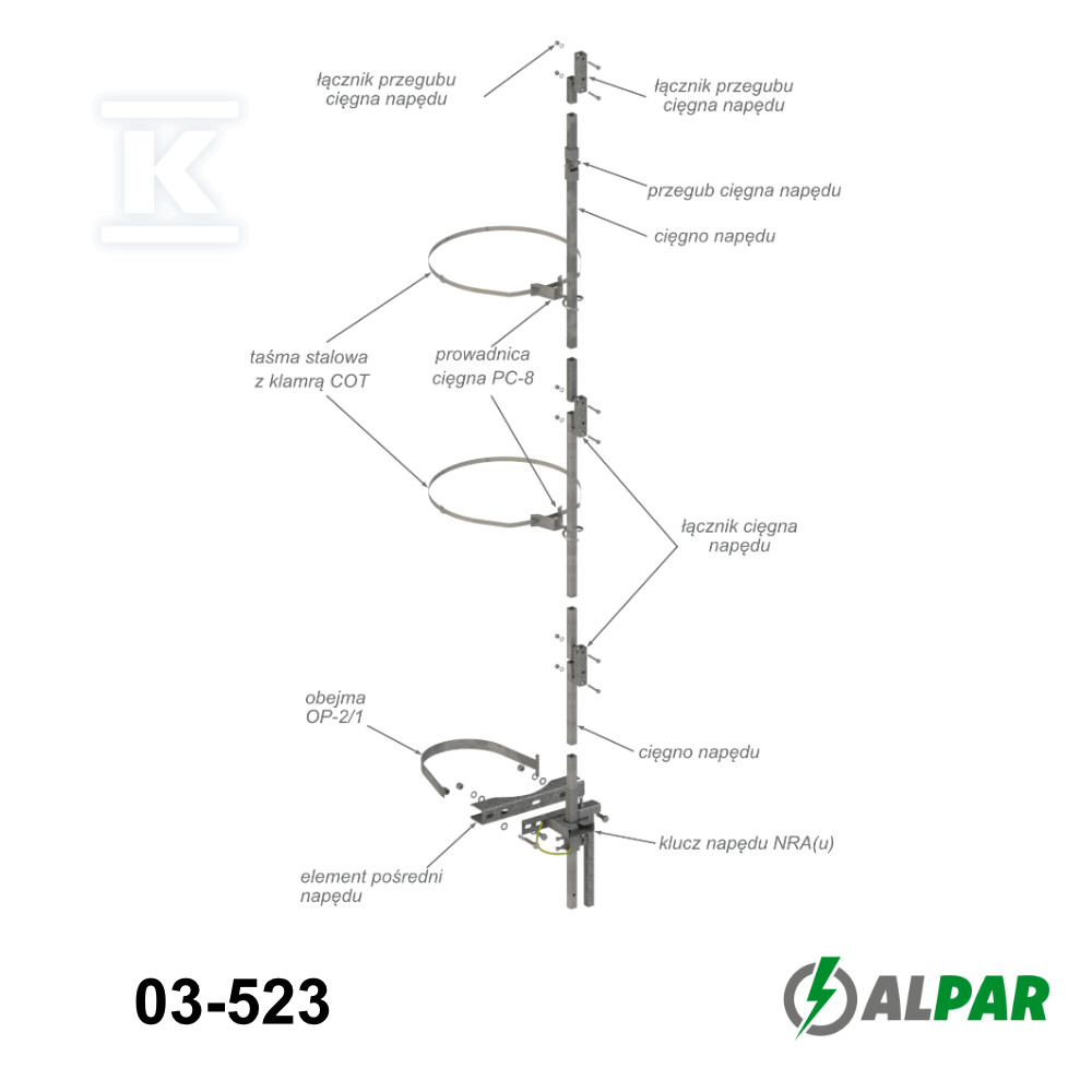 Napęd ręczny dla łącznika z - 03-523