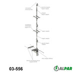 Ручний привід для з'єднувача з заземленням, кріплення над лінією, обертальний рух NRA-у ЖН-12 в.I