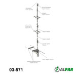 Ручний привід для з'єднувача без заземлення, кріплення під лінією, обертальний рух NRA BSW-12 в.II