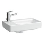 PRO S Umywalka ścienna 480 x 280 mm mała, powłoka LCC Active</br>z otworem na baterię po lewej stronie