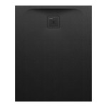 PRO brodzik prostokątny 1000 x 800 mm, z materiału kompozytowego MARBOND, czarny </br>z odpływem przy krótszym boku