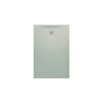 PRO brodzik prostokątny 1200 x 800 mm, z materiału kompozytowego MARBOND, jasnoszary</br>z odpływem przy krótszym boku