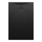 PRO brodzik prostokątny 1200 x 800 mm, z materiału kompozytowego MARBOND, czarny </br>z odpływem przy krótszym boku