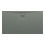 PRO brodzik prostokątny 1400 x 800 mm, z materiału kompozytowego MARBOND, beton architektoniczny</br> z odpływem przy dłuższym boku