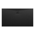 PRO brodzik prostokątny 1400 x 800 mm, z materiału kompozytowego MARBOND, czarny</br> z odpływem przy dłuższym boku
