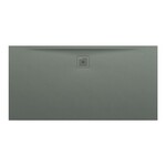 PRO brodzik prostokątny 1600 x 800 mm, z materiału kompozytowego MARBOND, beton architektoniczny</br> z odpływem przy dłuższym boku