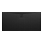 PRO brodzik prostokątny 1600 x 800 mm, z materiału kompozytowego MARBOND, czarny</br> z odpływem przy dłuższym boku