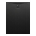 PRO brodzik prostokątny 1000 x 900 mm, z materiału kompozytowego MARBOND, czarny </br>z odpływem przy krótszym boku