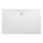 PRO brodzik prostokątny 1400 x 900 mm, z materiału kompozytowego MARBOND, biały</br>z odpływem przy dłuższym boku