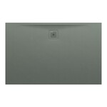 PRO brodzik prostokątny 1400 x 900 mm, z materiału kompozytowego MARBOND, beton architektoniczny</br> z odpływem przy dłuższym boku