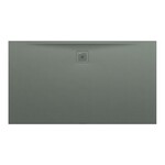 PRO brodzik prostokątny 1600 x 900 mm, z materiału kompozytowego MARBOND, beton architektoniczny</br> z odpływem przy dłuższym boku