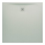 PRO brodzik kwadratowy 1000 x 1000 mm, z materiału kompozytowego MARBOND, jasnoszary</br>z odpływem przy krótszym boku