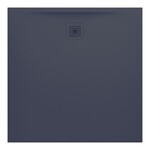 PRO brodzik kwadratowy 1000 x 1000 mm, z materiału kompozytowego MARBOND, grafitowy</br>z odpływem przy krótszym boku