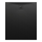 PRO brodzik prostokątny 1200 x 1000 mm, z materiału kompozytowego MARBOND, czarny </br>z odpływem przy krótszym boku