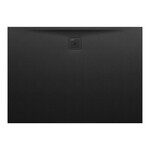 PRO brodzik prostokątny 1400 x 1000 mm, z materiału kompozytowego MARBOND, czarny</br> z odpływem przy dłuższym boku