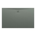 PRO brodzik prostokątny 1600 x 1000 mm, z materiału kompozytowego MARBOND, beton architektoniczny</br> z odpływem przy dłuższym boku