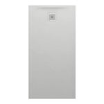 PRO brodzik prostokątny 1400 x 700 mm, z materiału kompozytowego MARBOND, jasnoszary </br>z odpływem przy krótszym boku