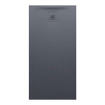 PRO brodzik prostokątny 1400 x 700 mm, z materiału kompozytowego MARBOND, grafitowy </br>z odpływem przy krótszym boku