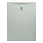 PRO brodzik prostokątny 1100 x 800 mm, z materiału kompozytowego MARBOND, jasnoszary </br>z odpływem przy krótszym boku