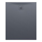 PRO brodzik prostokątny 1100 x 900 mm, z materiału kompozytowego MARBOND, grafitowy </br>z odpływem przy krótszym boku