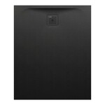 PRO brodzik prostokątny 1100 x 900 mm, z materiału kompozytowego MARBOND, czarny </br>z odpływem przy krótszym boku
