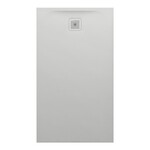PRO brodzik prostokątny 1400 x 800 mm, z materiału kompozytowego MARBOND, jasnoszary </br>z odpływem przy krótszym boku