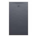 PRO brodzik prostokątny 1400 x 800 mm, z materiału kompozytowego MARBOND, grafitowy </br>z odpływem przy krótszym boku