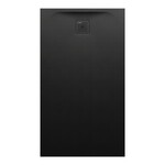 PRO brodzik prostokątny 1400 x 800 mm, z materiału kompozytowego MARBOND, czarny </br>z odpływem przy krótszym boku